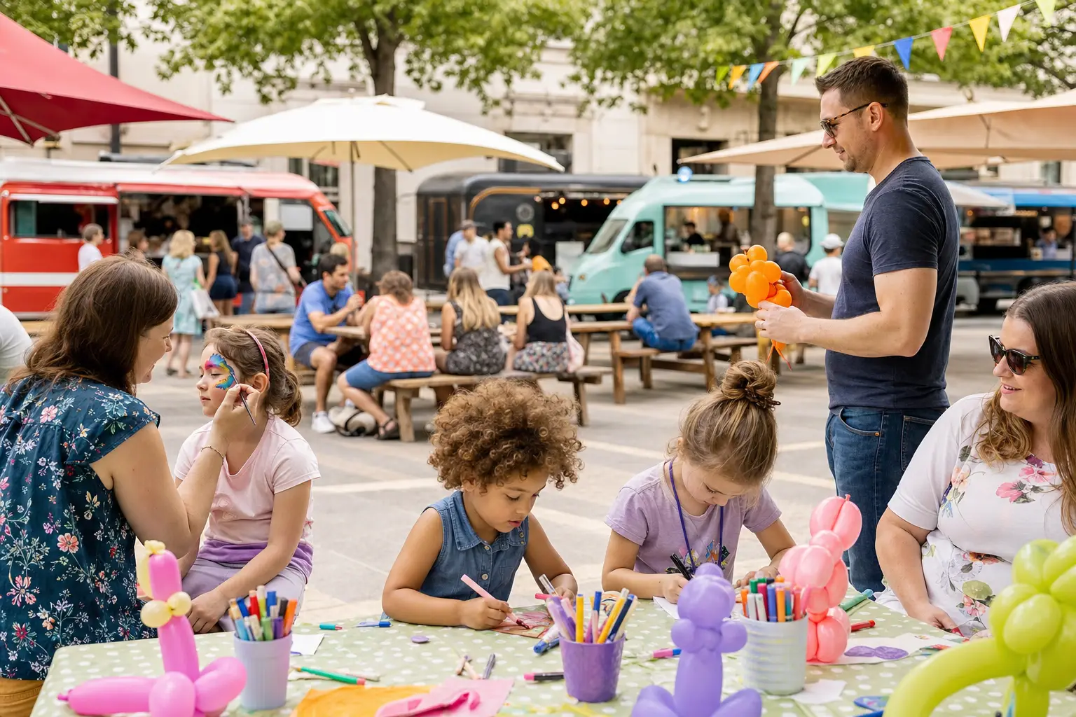 Kinderbereich mit Bastel- und Mitmach-Aktionen